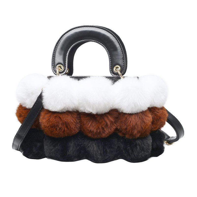 Plush Handbags Winter Plush Shoulder Bag Handbag