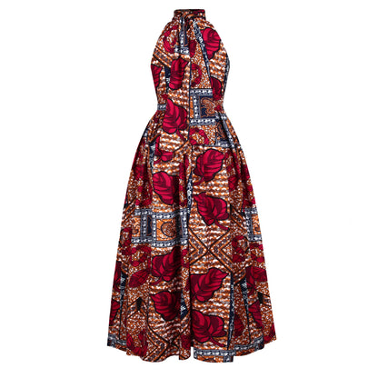 Digital Print Halter Dress