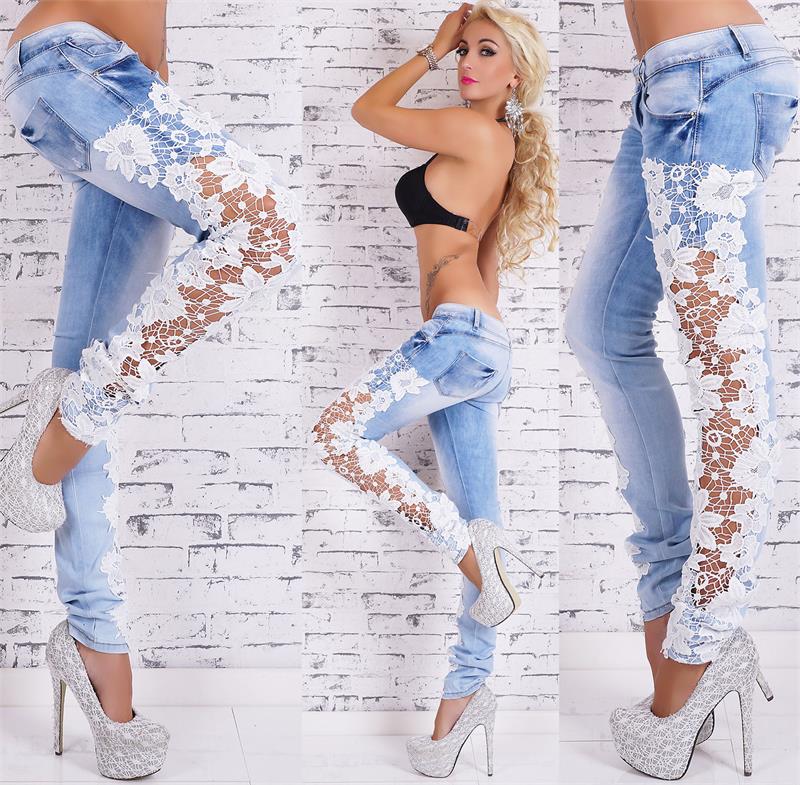 Lace jeans