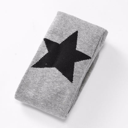 Cotton Five-pointed Star Children Pantyhose Leggings