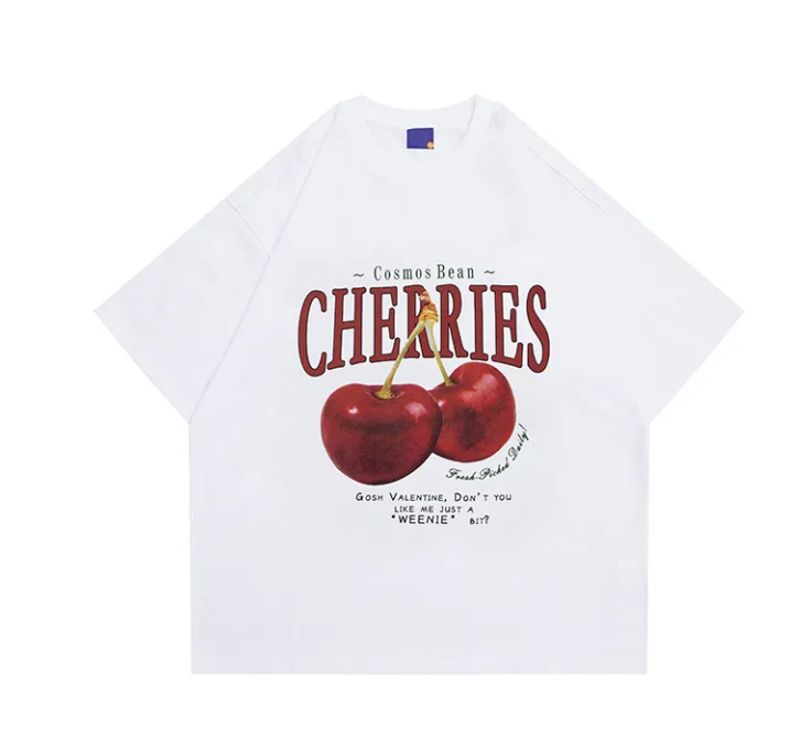 Printed Cherries Short Sleeve T-shirt