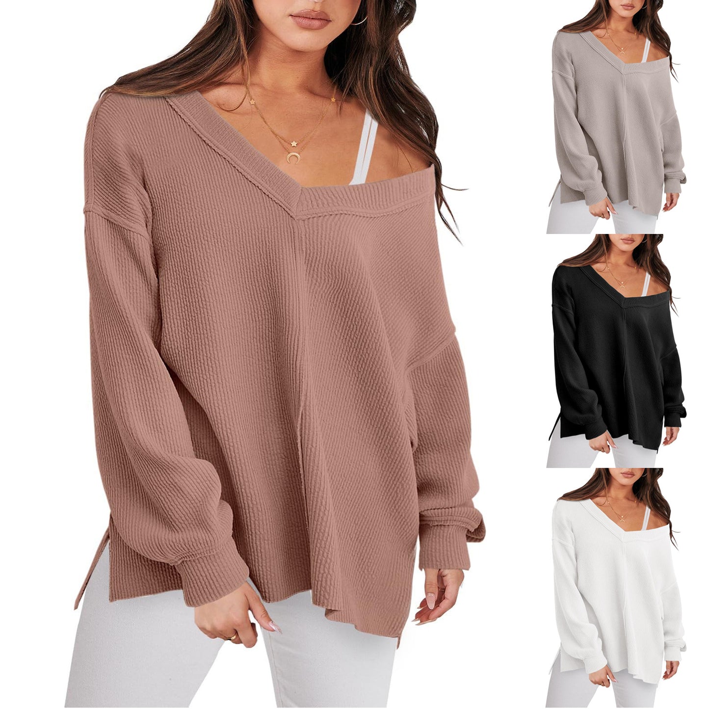 Fashion Lightweight V-neck Sweaters