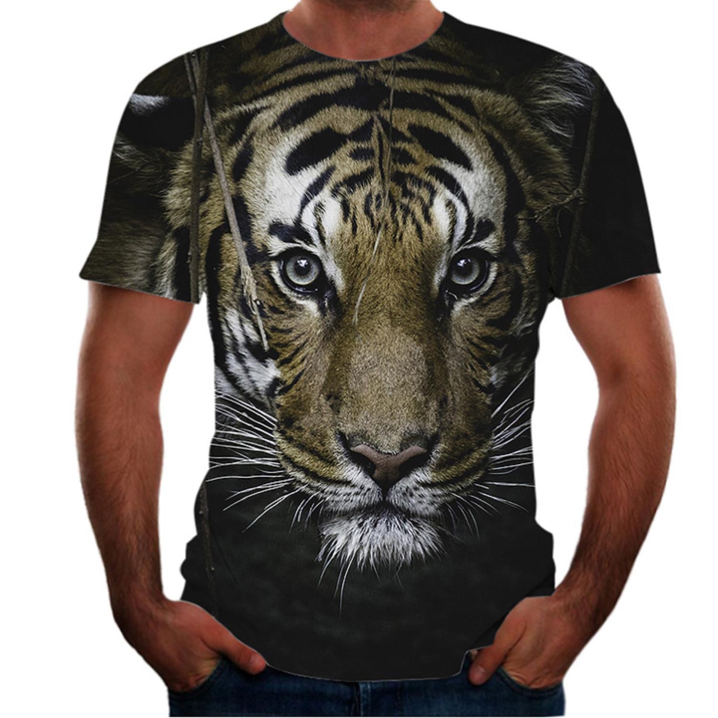 New Animal Print 3d T-shirt Men's Short Sleeve