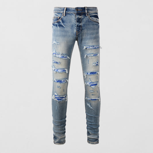 Slim Blue Jeans With Small Ankle