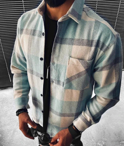 Men's Shirt With Pocket Long Sleeve Shirt