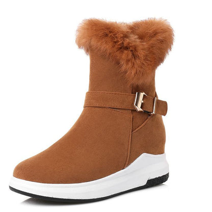 Flat bottom snow warm cotton boots