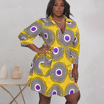 OL Commuter African Tribal Print Pocket Dress Women