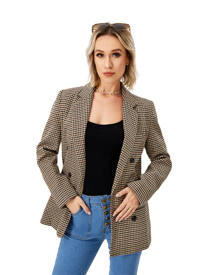 Womens Casual Blazer Jacket  Long Sleeve Work 0ffice Blazer Lapel  Jacket