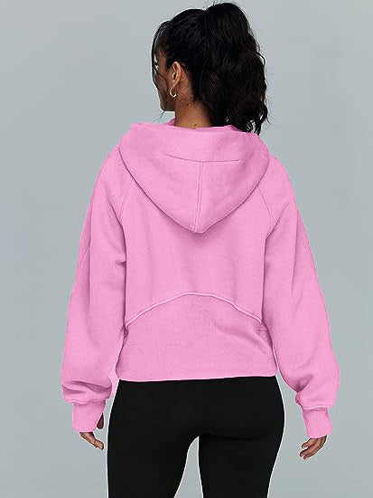 Zipper Hoodies Sweatshirts With Pocket Pullover Sweaters