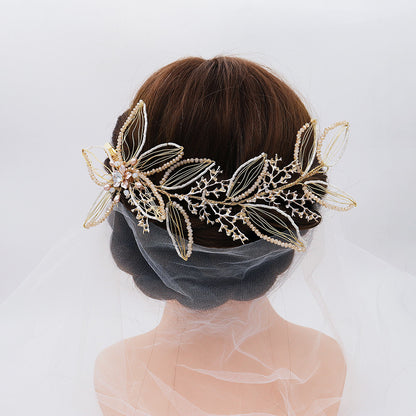 Pearl Flower headdress and Earring