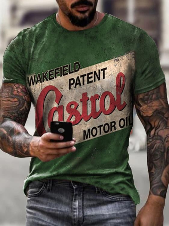 New Men's 3D Digital Printing Short Sleeve