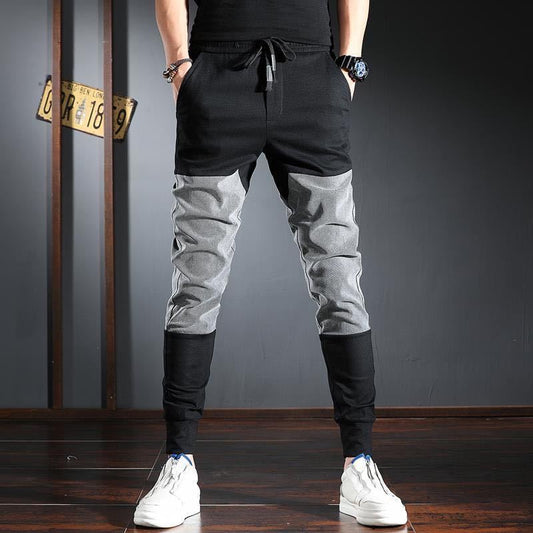 Men Casual Stitching Gradient Pants