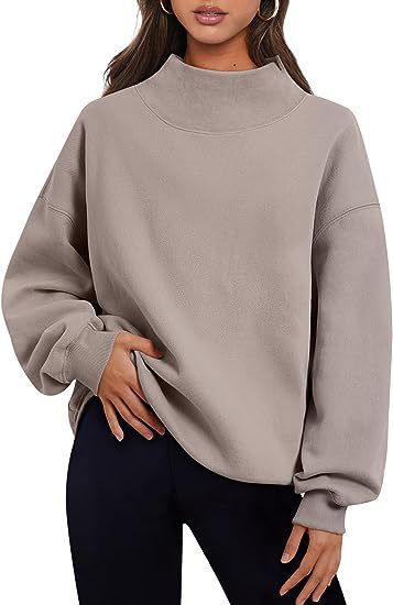 Pullover Sweatshirt Solid Color Loose Tops