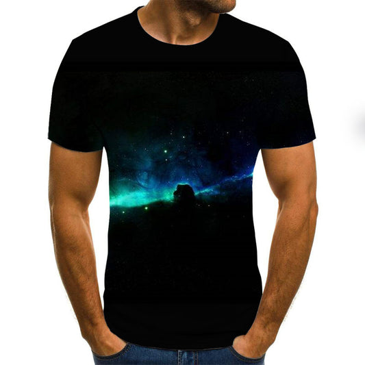 Men's 3D Digital Printed Short Sleeve T-Shirt