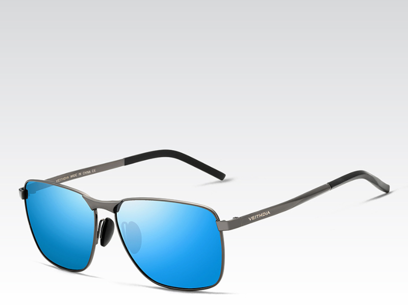 Men's Polarized Square Full Frame Sunglasses