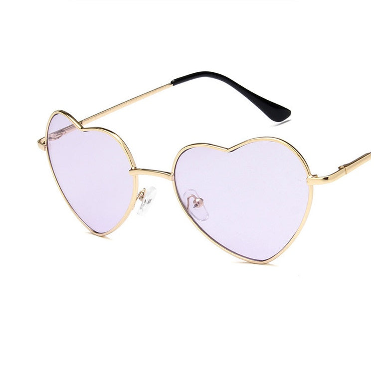 Women's Retro Color Gradient Love Sunglasses