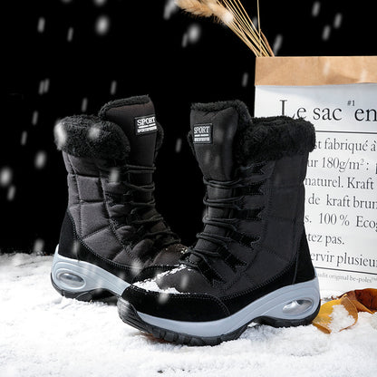 Fleece snow boots