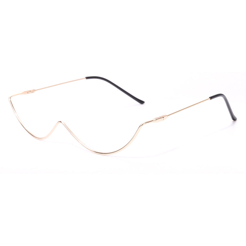 Diamond Steampunk Semicircle Lensless Sunglasses Frame