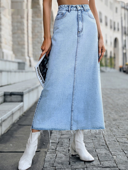 Trendy Denim Skirt Casual All-match Tutu