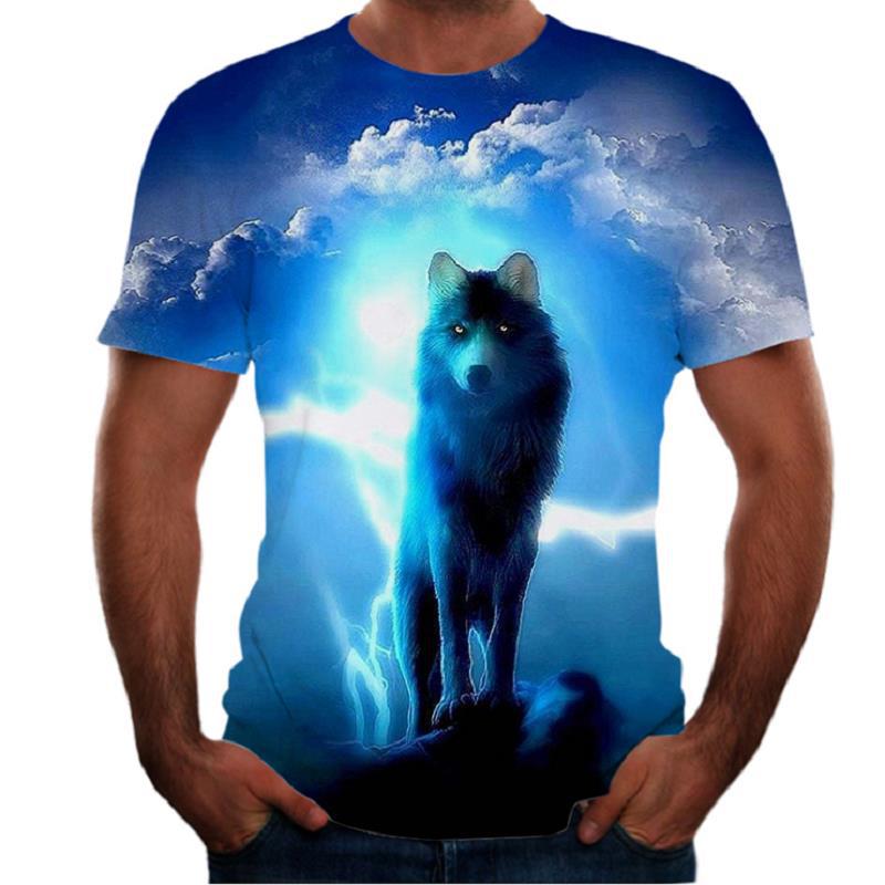 New Animal Print 3d T-shirt Men's Short Sleeve