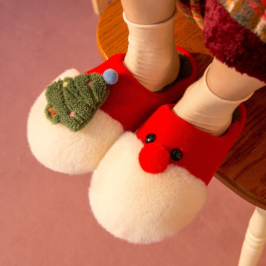 Winter Plush Slippers Anti-Slip House Shoes