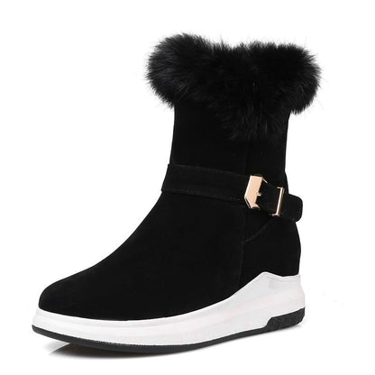 Flat bottom snow warm cotton boots