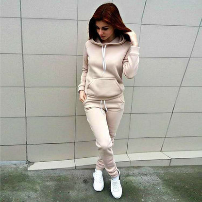 Hooded long sleeve sweater suit