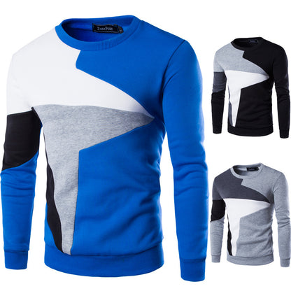 Seagull Printed Casual O-Neck Slim Cotton Knitted Men Sweaters