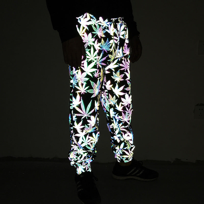 Reflective Pants Men's Loose Sweatpants