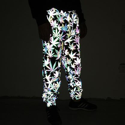 Reflective Pants Men's Loose Sweatpants