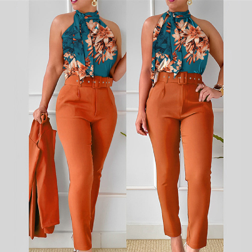 Women's Floral Vest Suit