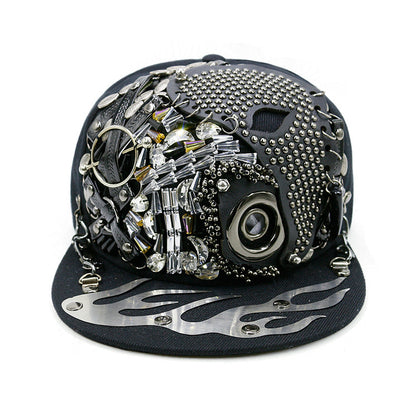 Porous Skull Rivet Hip Hop Hat