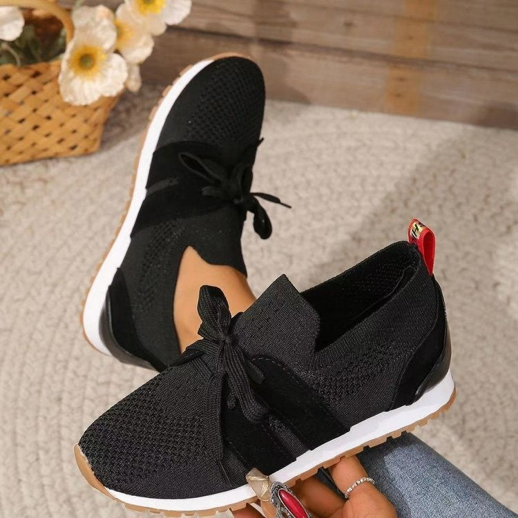 New Lace Up Mesh Breathable Casual Breathable Walking Wedges Shoes