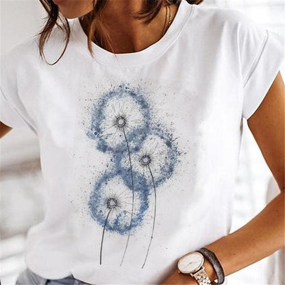 Women Dandelion T-shirts Fashion Clothing