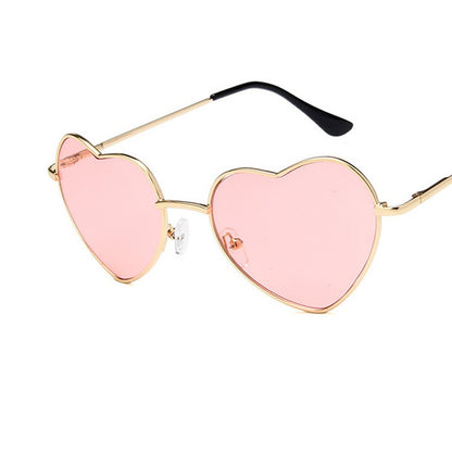 Women's Retro Color Gradient Love Sunglasses