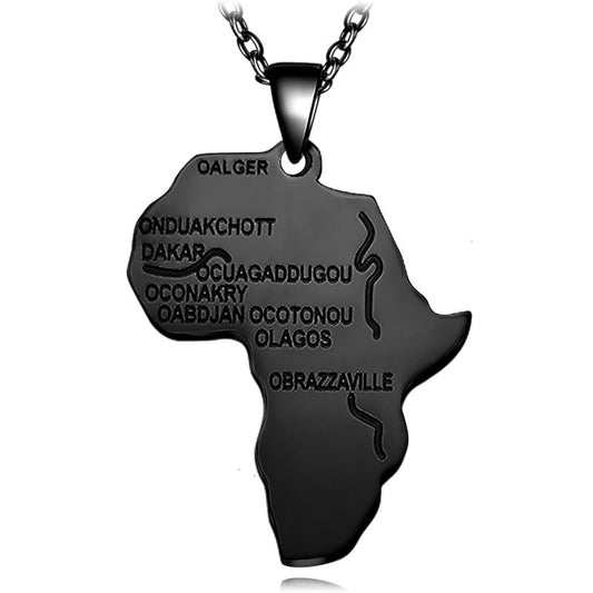 Stainless steel Africa Map Pendant