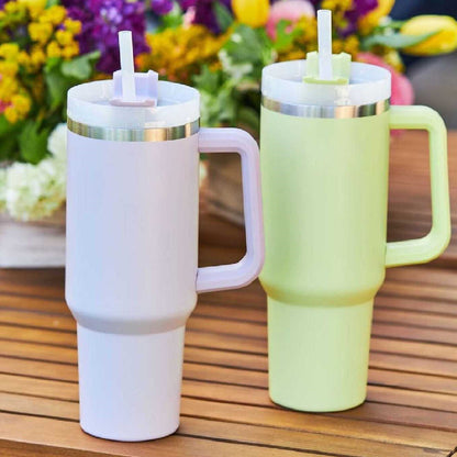 Thermal Mug 40oz Coffee Insulation Cup With Handle Portable Car Stainless Steel  BPA Free Thermal Mug