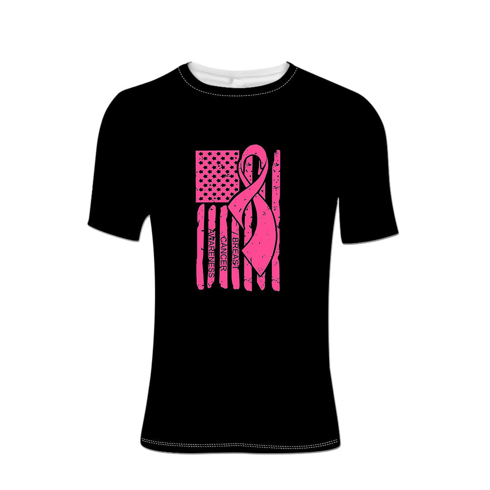 T- Shirts Tops Pink Ribbon Support