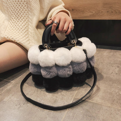 Plush Handbags Winter Plush Shoulder Bag Handbag