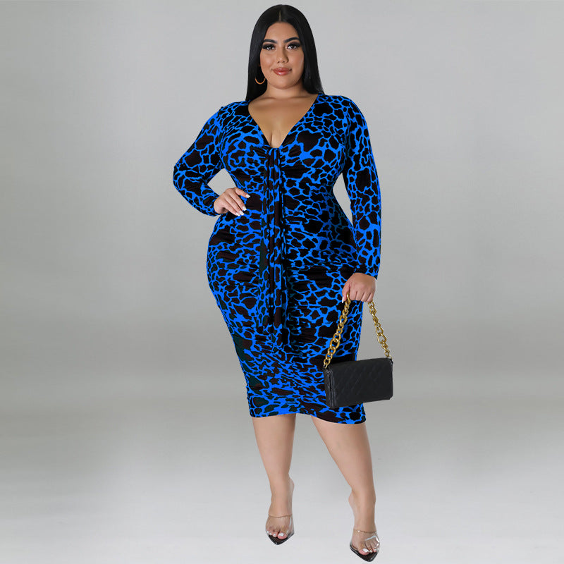 Women's Sheath Leopard Print Dress