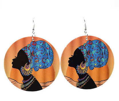 Wood Print Earrings