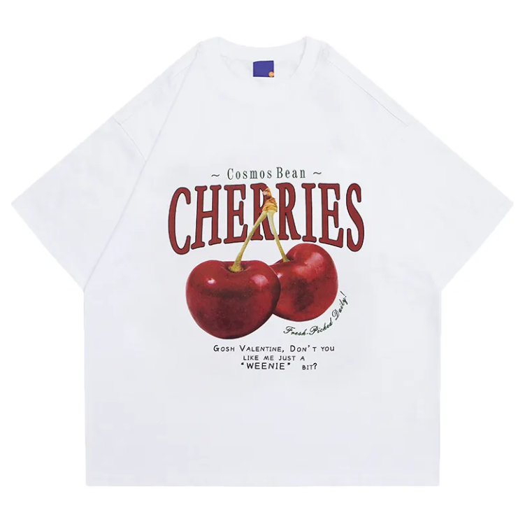 Printed Cherries Short Sleeve T-shirt