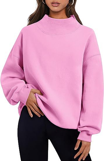 Pullover Sweatshirt Solid Color Loose Tops