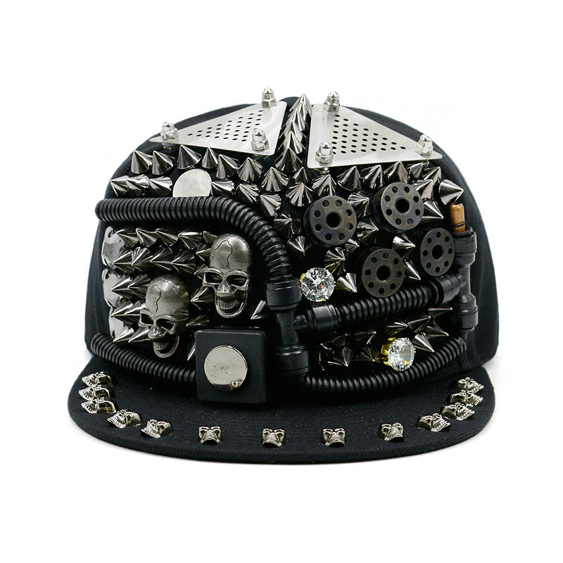 Porous Skull Rivet Hip Hop Hat