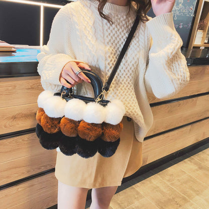 Plush Handbags Winter Plush Shoulder Bag Handbag