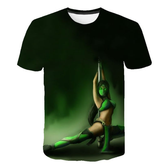 New 3D Digital Printing Men's European Size T-Shirt