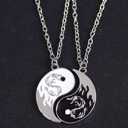 Double Dragon Totem Brothers Necklace