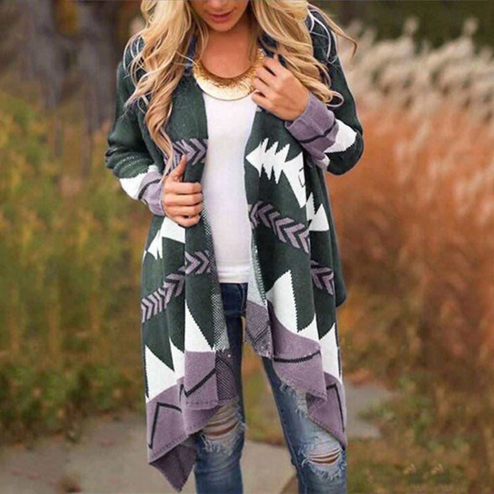 Geometric Print Sweater