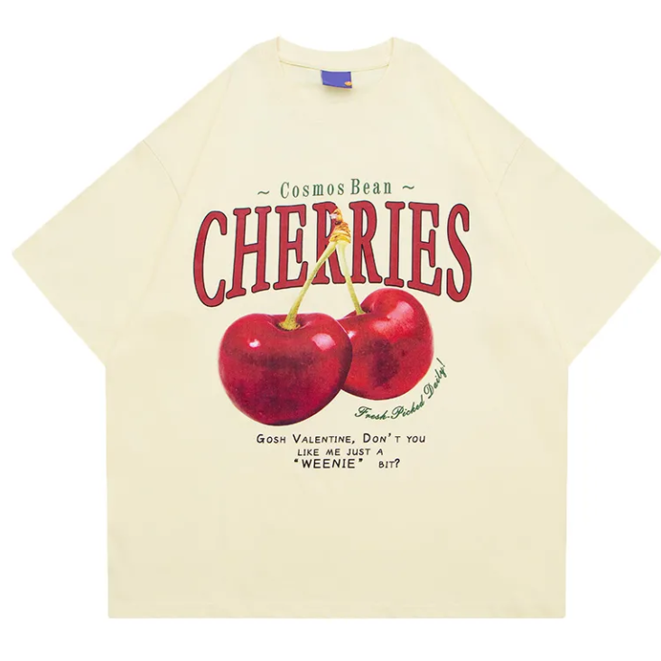 Printed Cherries Short Sleeve T-shirt