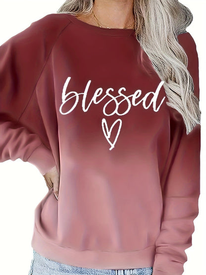 Women's Fashion Letter Print Sweatshirt